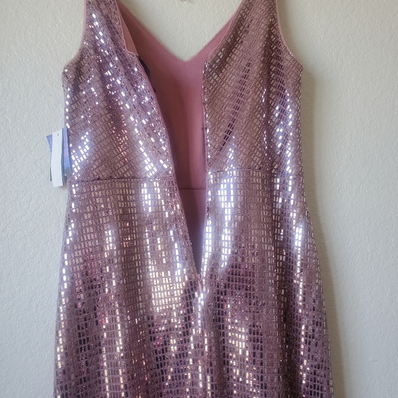 NWT Nightway Pink All Over Sequin Maxi Dress - Picture 12 of 15